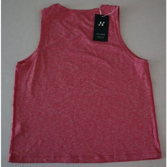 Halara JV85K Women's Sz Small Pink Heather Crew Neck Sleeveless Yoga Tank Top - Picture 2 of 5
